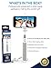 Premium 5-in-1 Bluetooth Selfie Stick for iPhone XR XS X 8 7 6 5, Samsung Galaxy S9 S8 S7 S6 S5 - Get Perfect HD Selfies - No Apps No Downloads No Hassle (Powered by USA Technology)