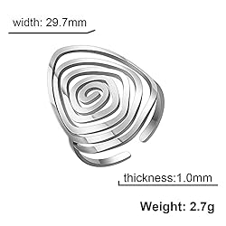 Dreamtimes Swirl Geometric Ring Spiral Swirl Ring