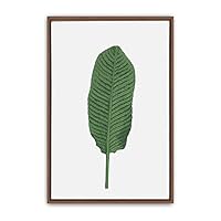 Framed Canvas Wall Art Green Leaves Canvas Prints Home Artwork Decoration for Living Room,Bedroom - 16x24 inches