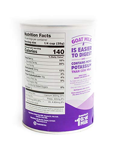 Meyenberg Canned Powdered Whole Goat Milk, Gluten Free, Soy Free, 16 oz