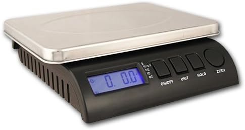 ZIEIS | 15 Lb. Capacity | Digital Kitchen Scale | BigTop 10" x 7.5" Stainless Steel Platform | Z-SEAL | 110V Adapter | 0.1 Ounce Accuracy