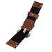 szzijia 24mm Width Brown Genuine Leather Wristwatch Band Men Watch Strap Watchband
