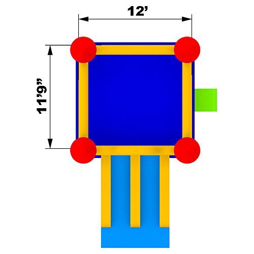 Inflatable HQ Commercial Grade Mega Double Slide Castle Bounce House 100% PVC and Blower
