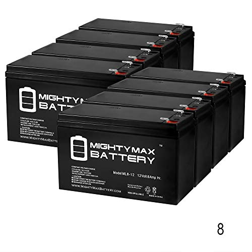 Mighty Max Battery 12V 8Ah Compatible for APC Smart-UPS XL 2200, SUA2200RMXL3U - 8 Pack brand product
