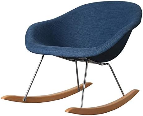 ロッキングチェア 数量は多 現代のミニマリストのカジュアル怠惰なラウンジチェアベッドルームロッキングチェア Color Blue Size Navy M