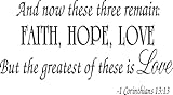 Faith Hope Love Corinthians Wall Quote Decal Scripture Bible Verse Quotes Vinyl