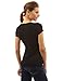 PattyBoutik Women V Neck Twist Knot Front Short Sleeve Top (Black Medium)