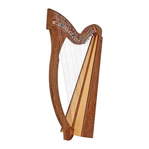image for Roosebeck 29-String Minstrel Harp w/Chelby Levers - Vine Design