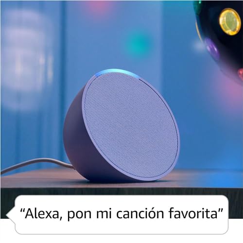 Amazon Echo Pop (modelo más reciente): nuestra bocina más pequeña que se adapta a cualquier habitación (negro), con el Acceso Anticipado de Alexa+