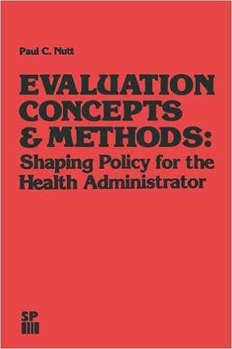Evaluation Concepts And Methods Shaping Policy For The - 