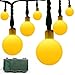 Lalapao Globe String Lights Outdoor Christmas Decorations 100 LED Battery Operated Ball lights Waterproof Fairy Lighting with 5 Modes for Xmas Tree Indoor Garden Patio Bedroom Wedding (Warm White)