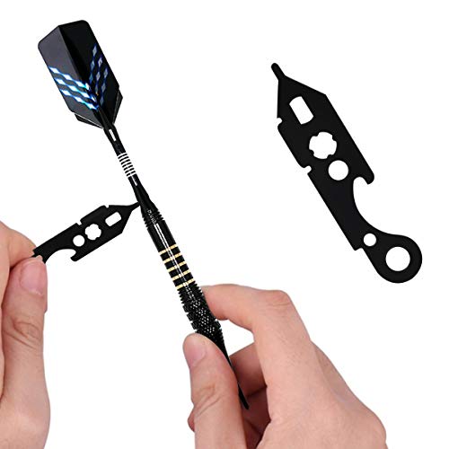 CS COSDDI 7 Colors Dart Flights Protector with Darts Multi-Use Tool, Metal Dart Flight Protectors for Metal and Soft Tip Darts - Thumbnail 2