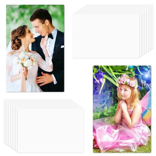 Beclumas 20 Pack 8''x10'' Sublimation Metal Photo Blanks, 0.45mm Aluminum Photo Sign Blank for DIY Printing, Wall Decor, Room Decor