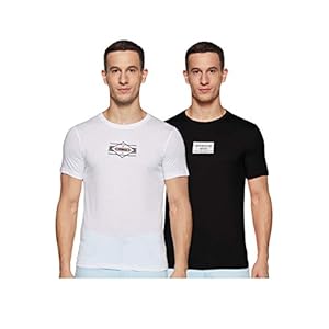 Cazibe Printed Regular Men’s T-Shirt (Pack of 2) (CZ11105_Black/White M)