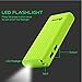 [Upgraded] BONAI Power Bank Stripe 10,000mAh Portable Charger External Battery and Flashlight Compatible with iPhone 7 6 Plus 5s iPad Mini Samsung Galaxy Smartphones Tablet ZTE (Greenery)