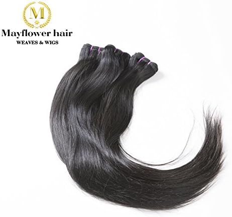 Mayflower Indian Virgin Hair Factory 3 Bundles Natural Straight Raw Indian Temple Hair (20"22"24")