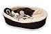 Dog Bed King USA Pet Bed Large. Additional Cover Included. Imitation Lambswool. Size: 33x23x7., Brown/Cream, 10333brnsxc