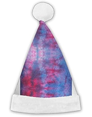 Christmas Hat Tie Dye Weed 3D Graphic Printed Santa Cap For Adults And Children