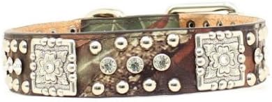 DBL Barrel 93034222 1-in Pet Collar Square Concho Mossy Oak Medium