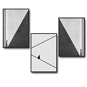 3 Piece Framed Canvas Wall Art for Living Room, Bedroom Buildings Theme Canvas Prints for Home Decoration Ready to Hang - 16"x24"x3 Panels