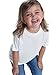 Sublivie Toddler 100% Polyester Crew Neck Short Sleeve Sublimation T-Shirt, White, 3T