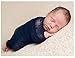 Luxury Stretch Newborn Boy Girl Baby Photography Props Wrap Yarn Cloth Blanket (Dark Blue)