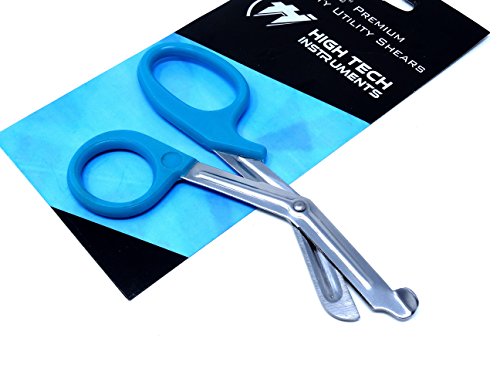 3 PCS ( RED & NEON PINK & TEAL) PARAMEDIC UTILITY BANDAGE TRAUMA EMT EMS SHEARS SCISSORS 7.25 INCH STAINLESS STEEL ( HTI BRAND)