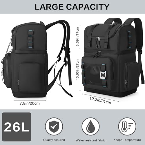 YOUNGOA Mochila Nevera Isotermica Grande, Doble Capa Impermeable Mochila Termica, Bolsa Picnic A Prueba de Fugas