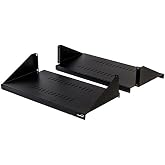 NavePoint 2U Cantilever Server Shelf Rack Mount 19 Inch 2 piece Set Center Weighted Vented