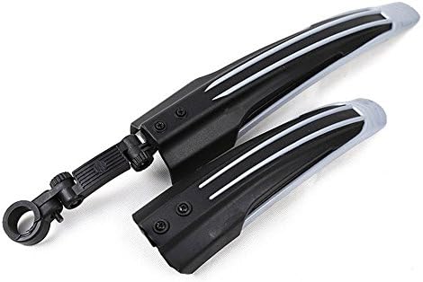 Kunshion Bike Mudguard Bicycle Fender Front &amp; Rear Mud Guard Set With Fast Demolition(Black Grey)