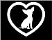 Heart Dog Puppy Sticker Car Window Vinyl Decal (Chihuahua)