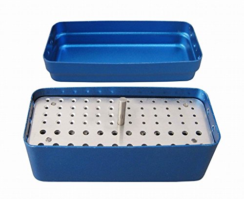 Aphrodite-72-Holes-Bur-Holder-Sterilizer-Case-Disinfection-Box-3-Used-Blue-Dual-core
