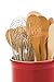 Progressive- Prepworks Ceramic Tool Crock - Utensil Kitchen Organizer - Red