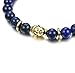 FIBO STEEL 4 Pcs Buddha Bead Bracelets for Men Women Elastic Charm Bracelet Set