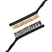 6 pieces Scratch Brush (Stainless Steel + Brass + Nylon) with 2 sizes