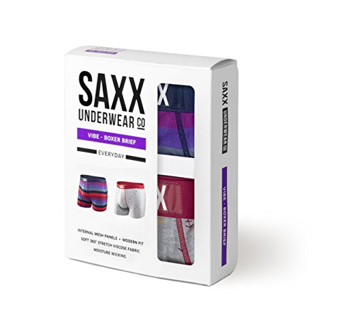 SAXX Men's Underwear-VIBE 2 PACK-ROLL MODEL-XXL