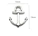 Pack of 50 mini Anchor Charms Pendant Clock Watch Wheel Gear for Crafting, Jewelry Making Accessory(50pcs Anchor silver)