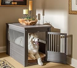 New Age Pet ecoFLEX Pet Crate/End Table, Large, Grey
