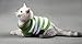Striped Cat Sweaters Kitty Sweater for Cats Knitwear,Small Dogs Kitten Clothes Male and Female,High Stretch,Soft,Warm (XS, Green)