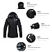 wantdo Women's Waterproof Ski Jacket Fleece Winter Parka Windproof Snow Coat Water Resistant Raincoat