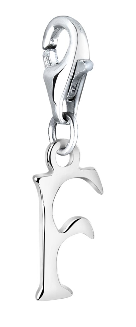 Nenalina Charm Letter F Pendant, for All Brands of Charm Bracelets and Necklaces, Made of 925 Sterling Silver, 713235-000