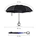 Amagoing Car Inverted Umbrella Double Layer Windproof Reverse Umbrella for Rain Sun