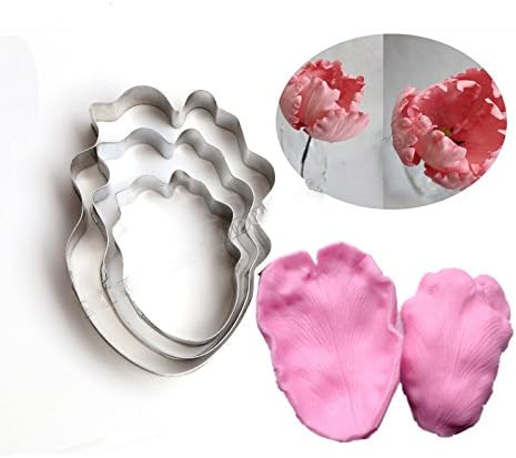Carunke Parrot Tulips Petal Silicone Flowers Veiner & cutter Sugarcraft Cake Decorating