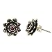 NOVICA Artisan Handmade Garnet Flower Earrings Floral .925 Sterling Silver Red Button Indonesia Birthstone 'Redeyed Lotus'
