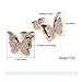 Navifoce 18k Rose Gold Stainless Steel Earrings Dull Polished 3D Butterfly Stud Earrings for Women Gift