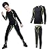 Kid’s Thermal Underwear Set Long John Skin Base Layer Tops and Bottom Moisture Wickingthumb 1