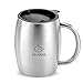 Coffee Mug Stainless Steel -13.5oz Double Walled Insulated Coffee Beer Travel Cups with Lids