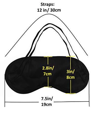 Eye Mask Sleep Masks Sleeping Mask Blindfold Eye Cover Team Building Games Party with Nose Pad and Adjustable Strap for Women Men Kids 4 Layers Black Pack of 30 - Thumbnail 3