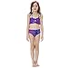 Bigface Up 3PCS Girls Swimsuit Mermaid Tail Swimwear Bikini Set Costume for Swimming (120(5-6 Years), Purple)