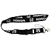 New 1pcs Black Honda Keychain Lanyard Badge Holder With Buckle